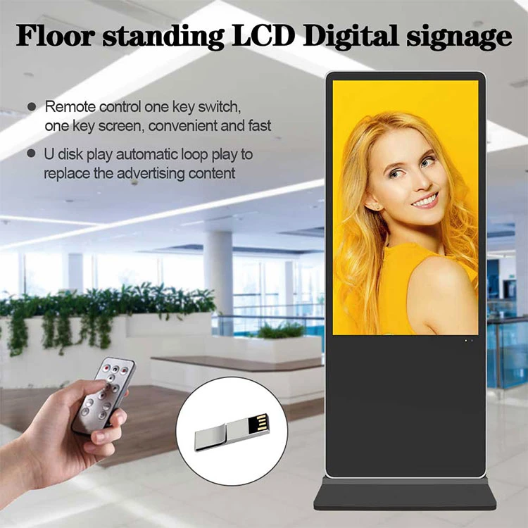 Factory 32 49 55 65 Inch Android 4K Totem Touch Screen Digital Signage Kiosk LCD Floor Standing Advertising Display