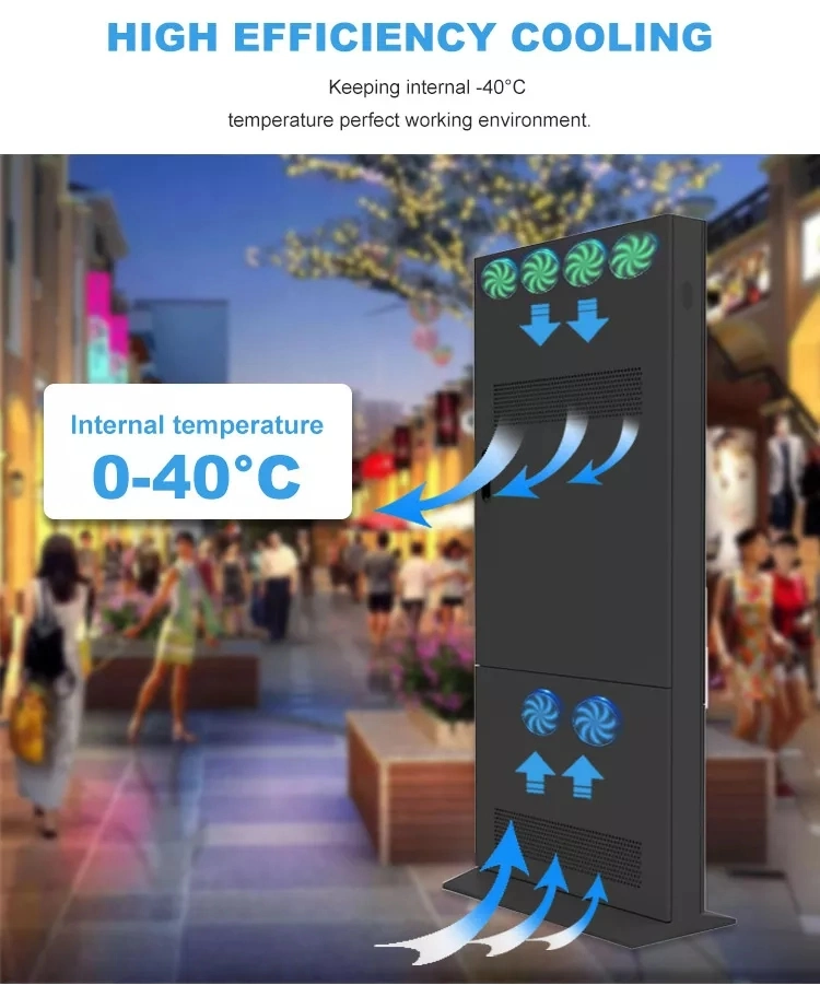 Waterproof 55 Inch Outdoor Digital Signage LCD Display with Cms