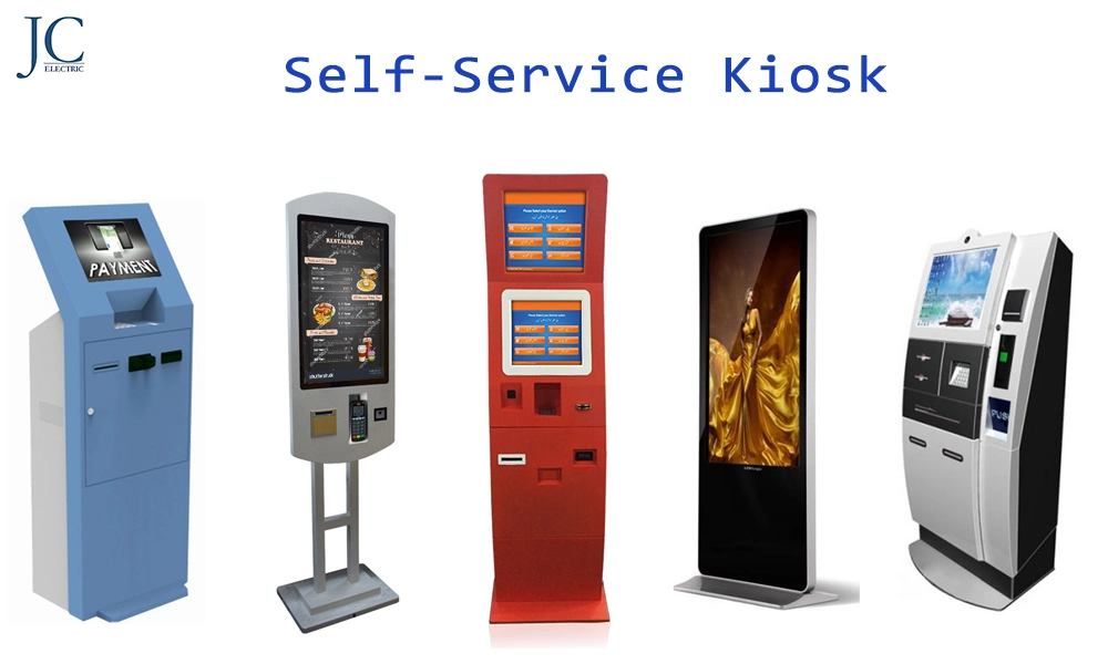 Countertop Touchscreen Queue Bank Restaurant Menu Hotel Self Service Ordering Kiosk Service with Card Reader Holder