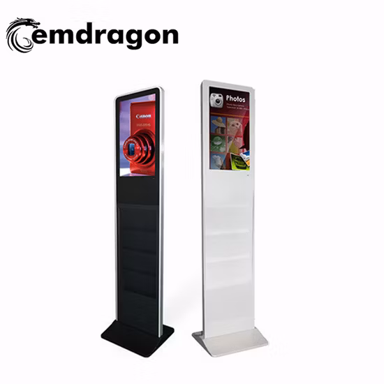 Reprodutor de vídeo de publicidade ao ar livre 32 polegadas Exibição de publicidade Suporte para brochura Monitor CCTV Painéis de publicidade ao ar livre LCD Sinalização digital