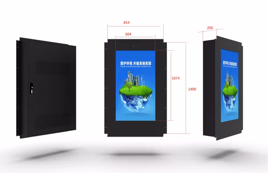 Capacitiva ao ar livre montada na parede à prova d'água IP65 HD suspensa 3000 Nits Sinalização Android LCD Sinalização digital