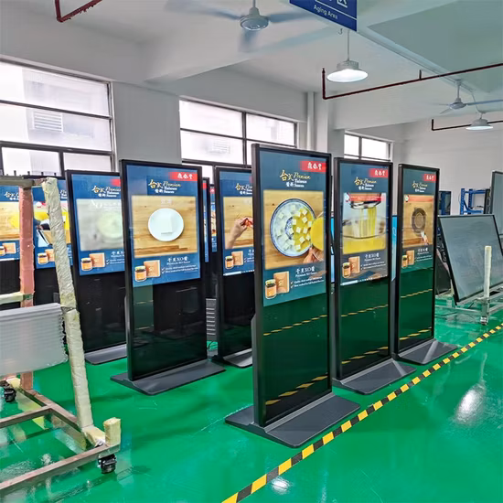 Quiosque de sinalização digital LCD vertical de piso de 49 polegadas